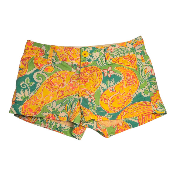 Lilly Pulitzer The Walsh Shorts Womens 00 Multicolor Floral Print Resortwear - Picture 1 of 10